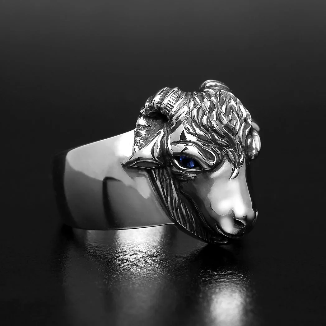 Custom Goat Sapphire Ring 1 of 1