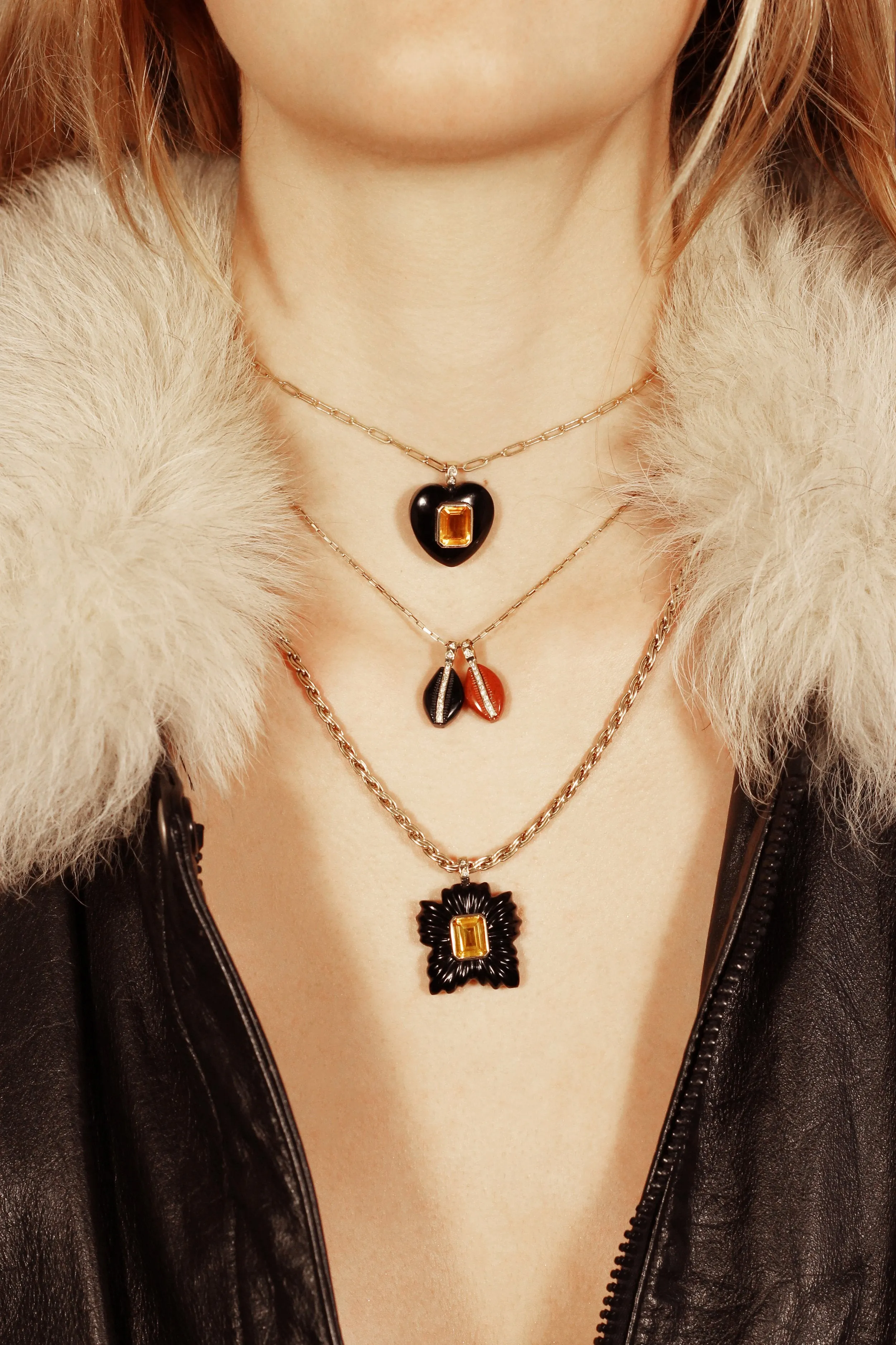 Onyx Heart pendant
